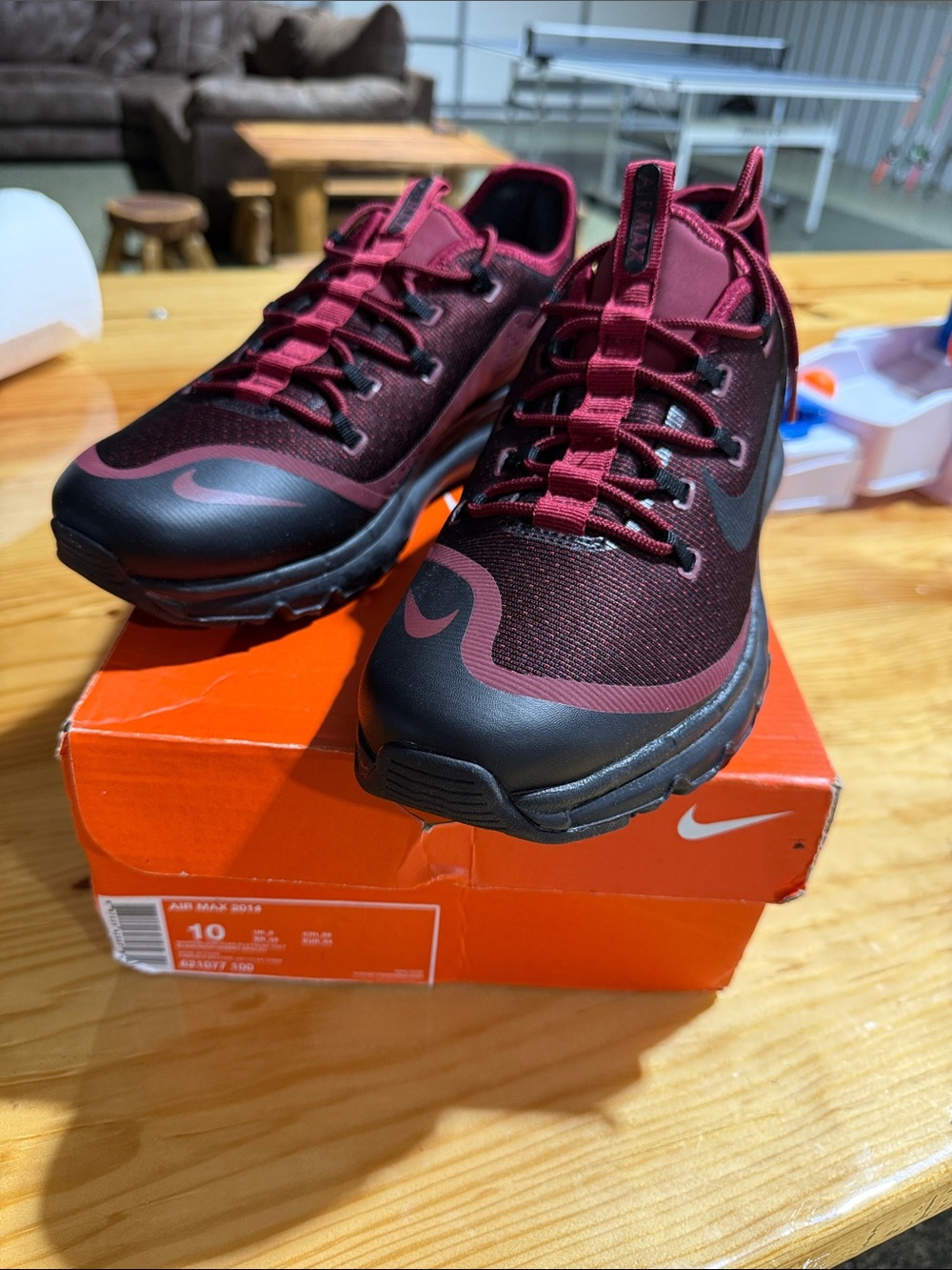 Nike Men’s Athletic Shoes - Maroon and Black